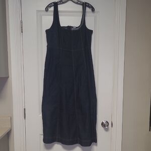 Old Navy Dark Blue Denim Midi Dress